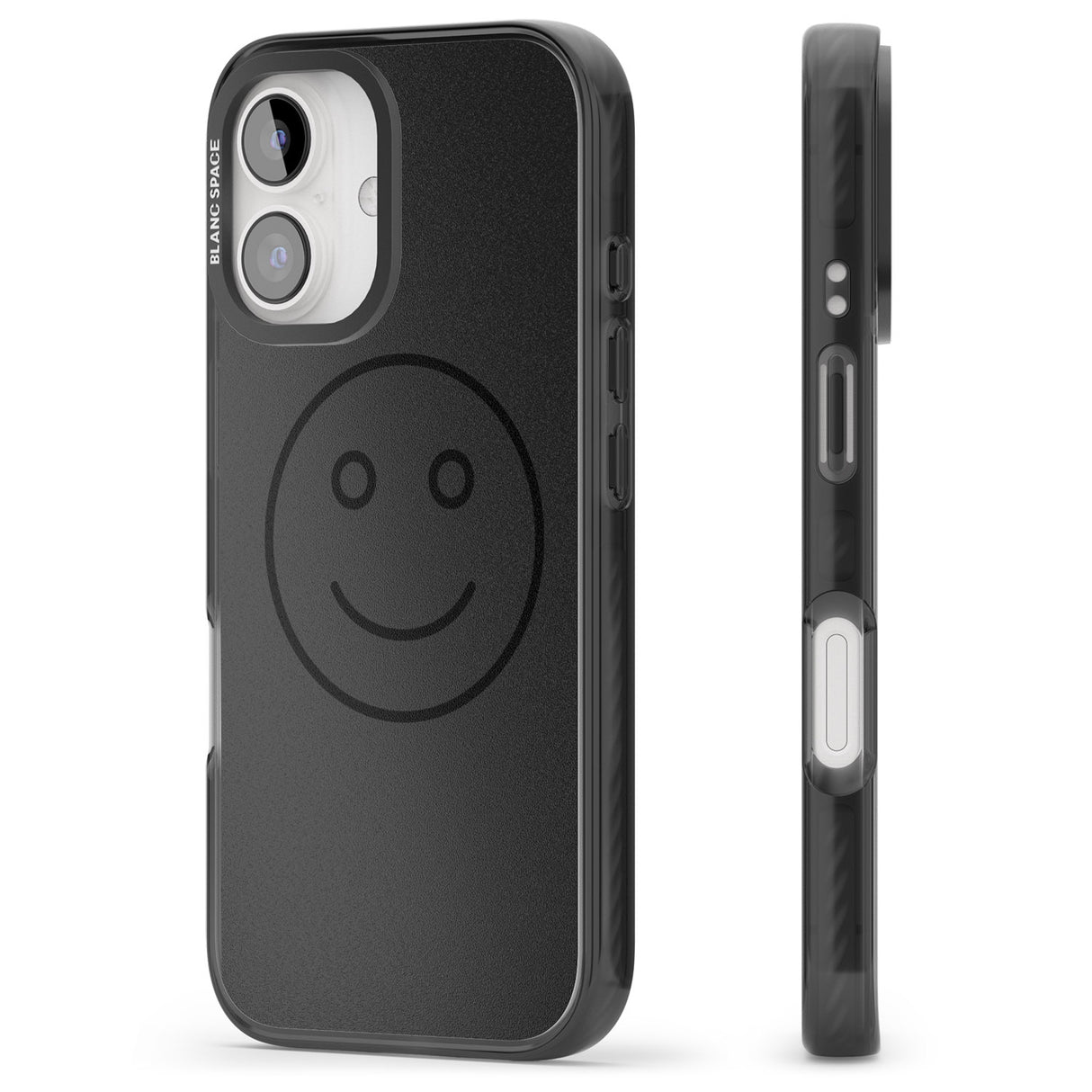 iPhone 16 Pro Max Dark Smiley Face Black Impact Phone Case