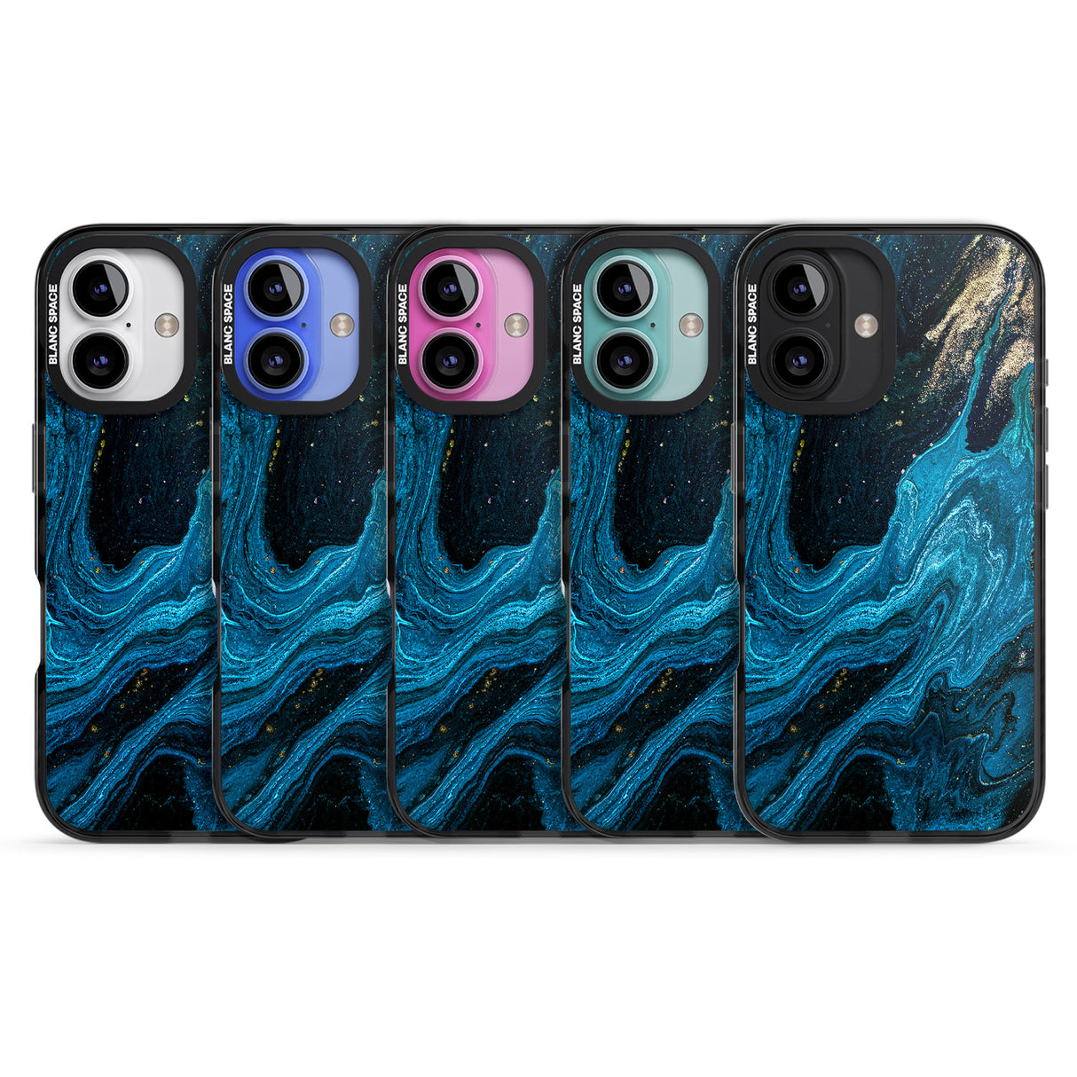 iPhone 16 Pro Max Saphire Lagoon Black Impact Phone Case