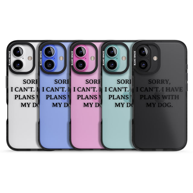 iPhone 16 Pro Max I Have Plans With My Dog Black Impact Phone Case