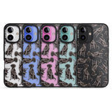 iPhone 16 Pro Max Black Labrador Watercolour Dog Pattern Black Impact Phone Case