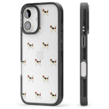 iPhone 16 Pro Max Beagle Dog Pattern Clear Black Impact Phone Case