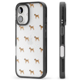 iPhone 16 Pro Max Border Terrier Dog Pattern Clear Black Impact Phone Case