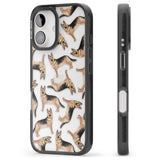 iPhone 16 Pro Max German Shepherd Watercolour Dog Pattern Black Impact Phone Case