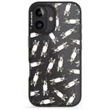 iPhone 16 Pro Max Boston Terrier Watercolour Dog Pattern Black Impact Phone Case