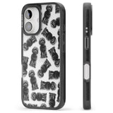 iPhone 16 Pro Max Cockapoo (Black) Watercolour Dog Pattern Black Impact Phone Case