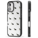 iPhone 16 Pro Max Border Collie Dog Pattern Clear Black Impact Phone Case