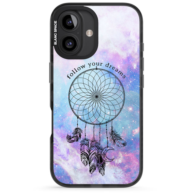 iPhone 16 Pro Max Simple Galaxy Pattern Dreamcatcher Black Impact Phone Case