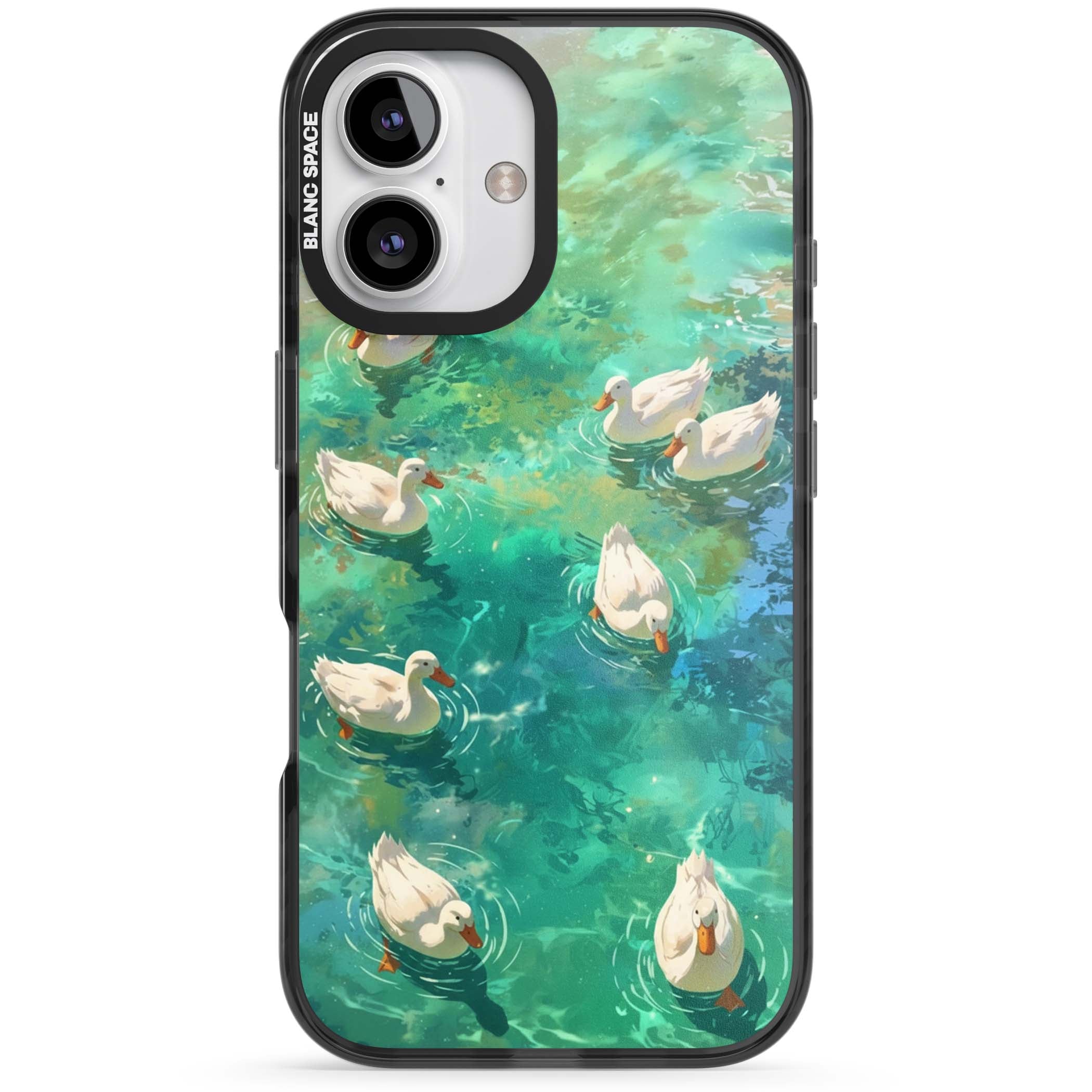 Ducks In The Pond for her iPhone case | Black Impact case for iPhone 16, iPhone 16 Plus