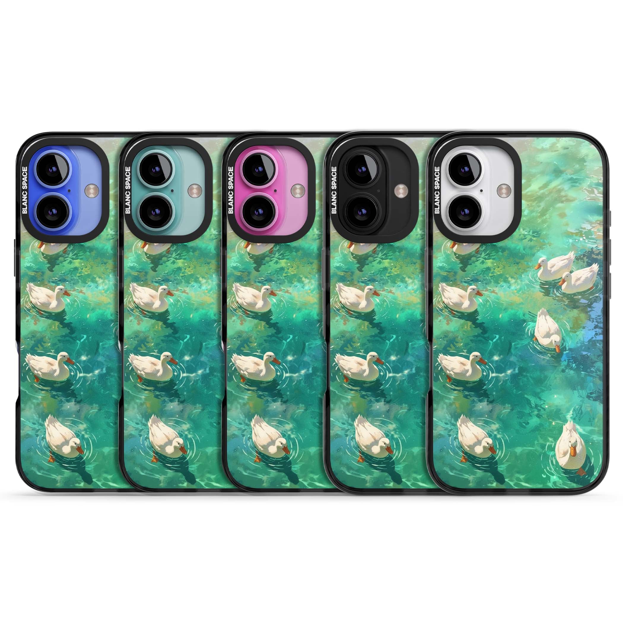 Ducks In The Pond for her iPhone case | Black Impact case for iPhone 16, iPhone 16 Plus