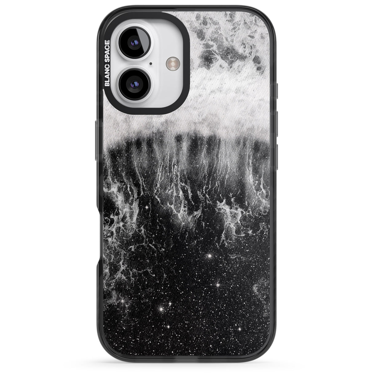 iPhone 16 Pro Max Ocean Wave Galaxy Print Black Impact Phone Case