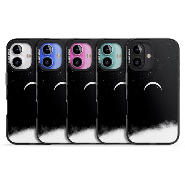 iPhone 16 Pro Max Upside Down Crescent Moon Black Impact Phone Case