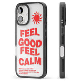 iPhone 16 Pro Max Feel Good Feel Calm (Red) Black Impact Phone Case