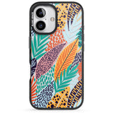 iPhone 16 Pro Max Colourful Leaves Mixture Black Impact Phone Case