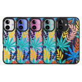 iPhone 16 Pro Max Tropical Palm Leaves Black Impact Phone Case