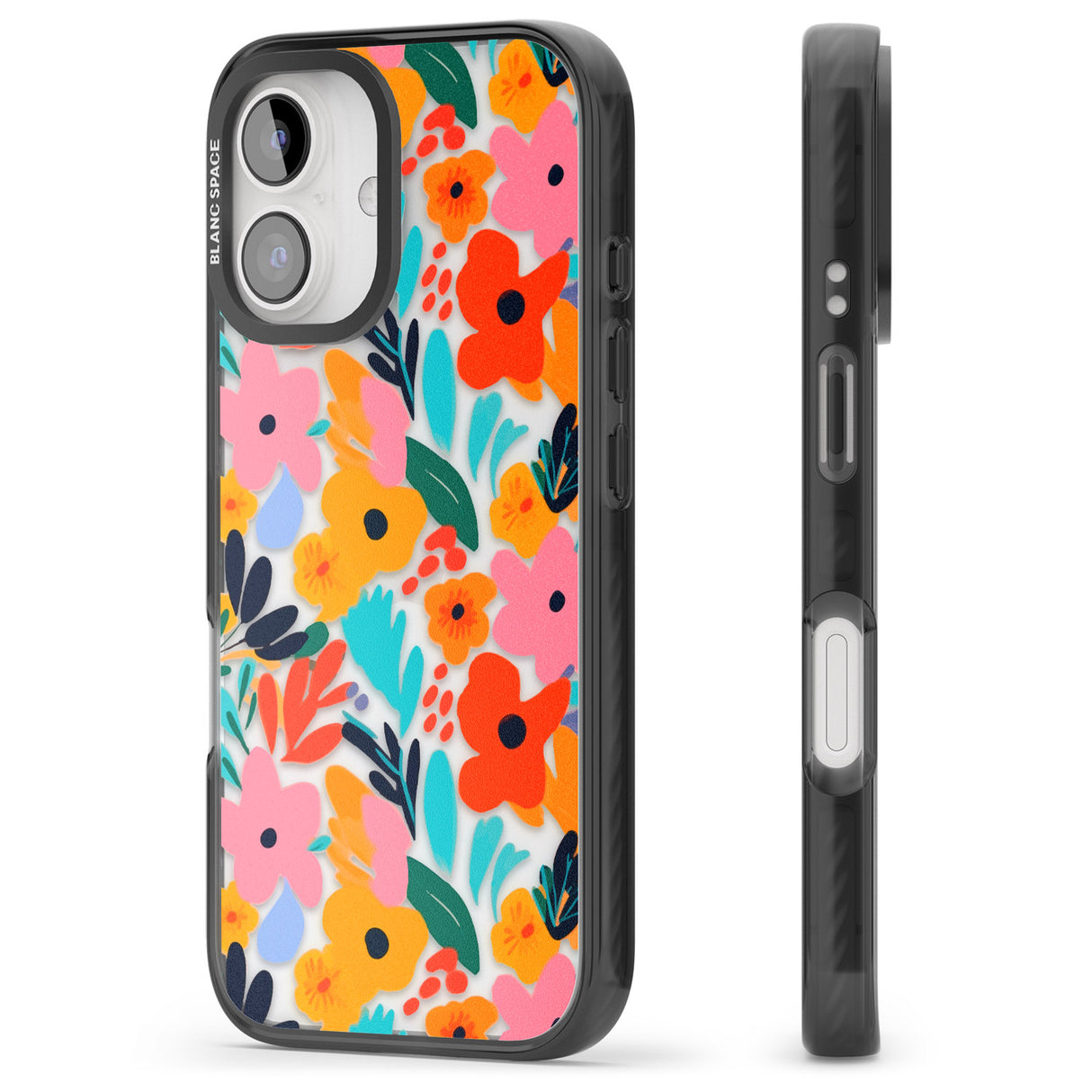 iPhone 16 Pro Max Floral Fiesta Black Impact Phone Case