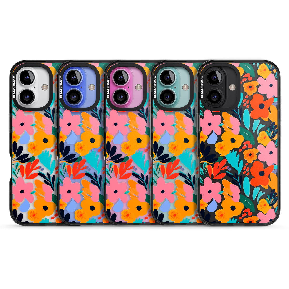 iPhone 16 Pro Max Floral Fiesta Black Impact Phone Case