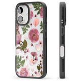 iPhone 16 Pro Max Natural Arrangement of Flowers & Leaves Design Black Impact Phone Case