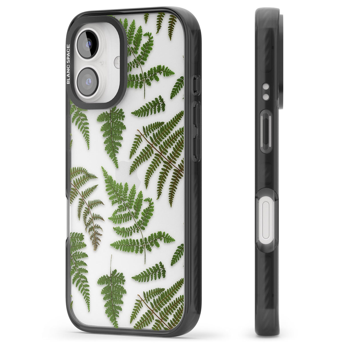 iPhone 16 Pro Max Leafy Ferns Black Impact Phone Case