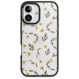 iPhone 16 Pro Max Long Stemmed Wildflowers - Dried Flower-Inspired Black Impact Phone Case