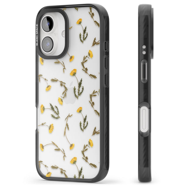 iPhone 16 Pro Max Long Stemmed Wildflowers - Dried Flower-Inspired Black Impact Phone Case