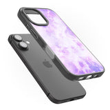 iPhone 16 Pro Max Purple Galaxy Pattern Design Black Impact Phone Case