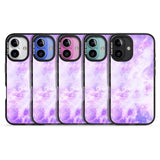 iPhone 16 Pro Max Purple Galaxy Pattern Design Black Impact Phone Case