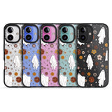 iPhone 16 Pro Max Halloween Ghosts and Flowers Black Impact Phone Case