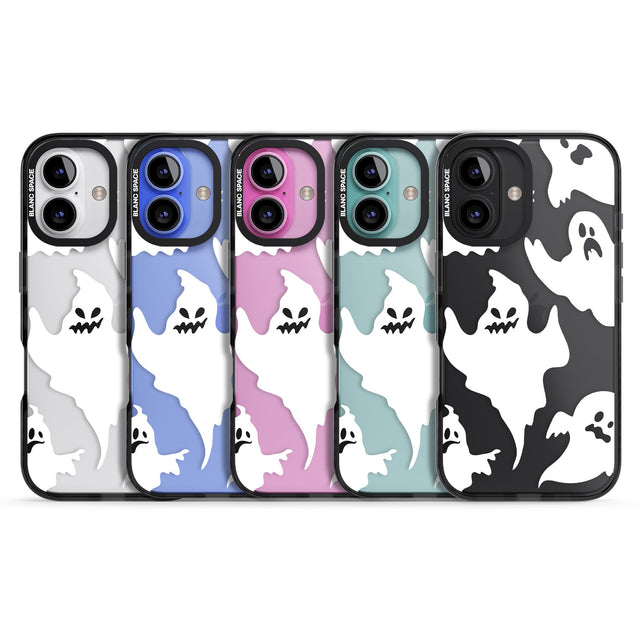 iPhone 16 Pro Max Ghost Pattern Black Impact Phone Case