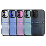 iPhone 16 Pro Max Happy Place (Blue) Black Impact Phone Case + Magsafe