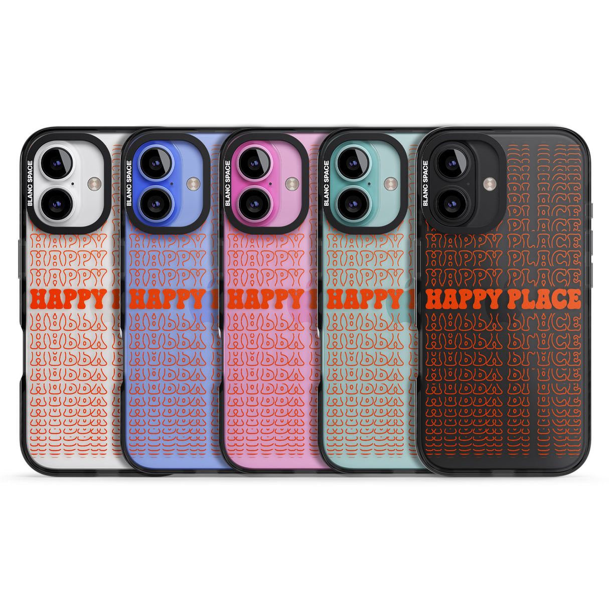 iPhone 16 Pro Max Happy Place (Orange) Black Impact Phone Case + Magsafe