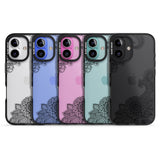 iPhone 16 Pro Max Black Henna Botanicals Black Impact Phone Case