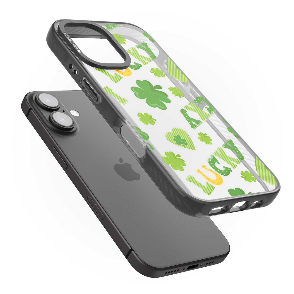 iPhone 16 Pro Max Lucky Irish Clover Black Impact Phone Case