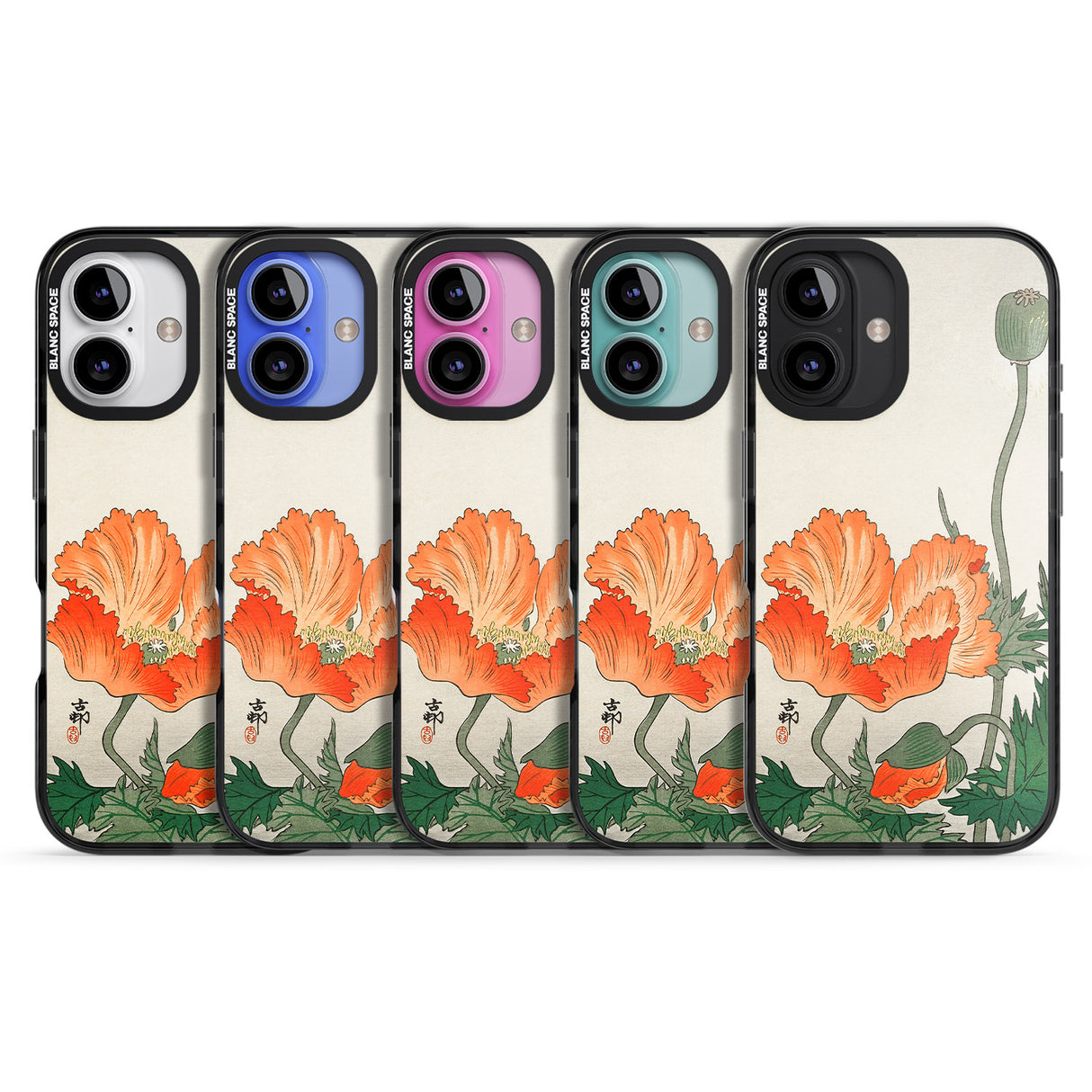 iPhone 16 Pro Max Birds and Plants by Ohara Koson Black Impact Phone Case + Magsafe