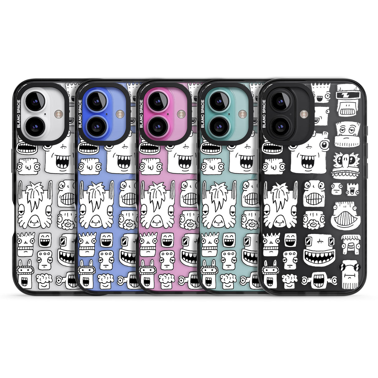 iPhone 16 Pro Max Burst Heads Black Impact Phone Case