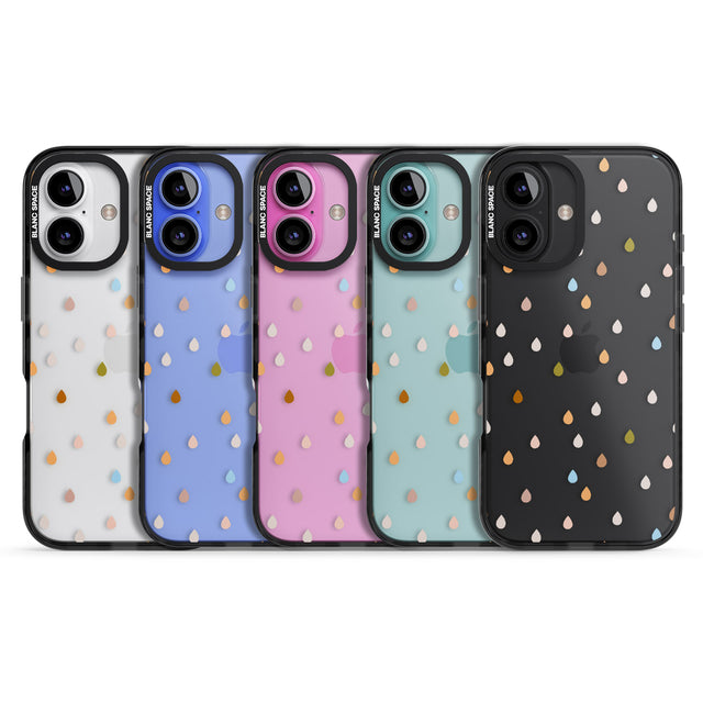 iPhone 16 Pro Max Raindrops Black Impact Phone Case