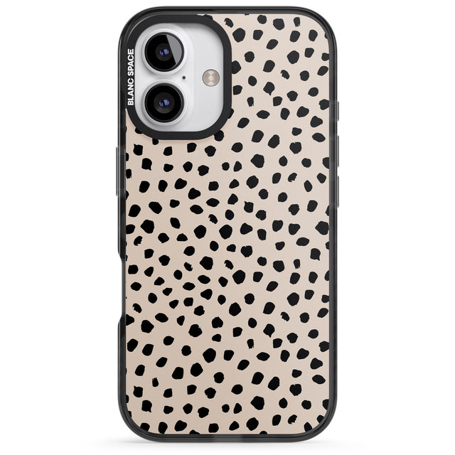 iPhone 16 Pro Max Almond Latte Black Impact Phone Case