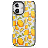 iPhone 16 Pro Max Lemon Pattern Black Impact Phone Case