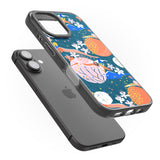 iPhone 16 Pro Max Bright Circles Abstract Black Impact Phone Case