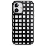 iPhone 16 Pro Max Messy Black Grid - Clear Black Impact Phone Case