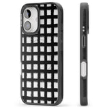 iPhone 16 Pro Max Messy Black Grid - Clear Black Impact Phone Case