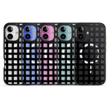 iPhone 16 Pro Max Messy Black Grid - Clear Black Impact Phone Case