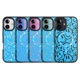 iPhone 16 Pro Max Blue Acid Faces Black Impact Phone Case