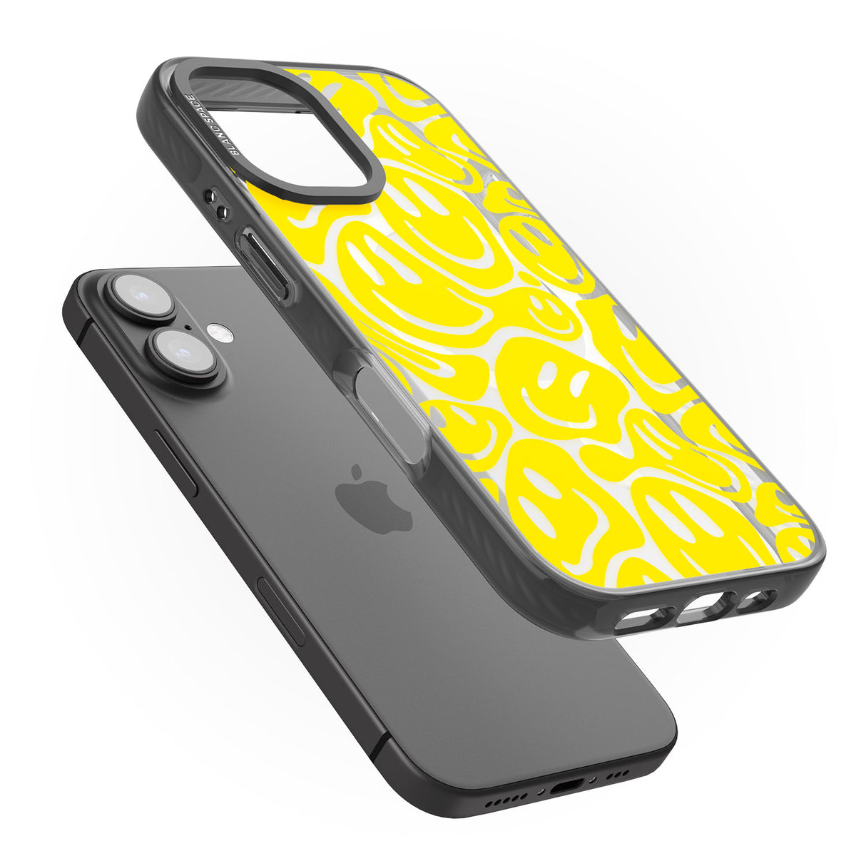 iPhone 16 Pro Max Yellow Acid Faces Black Impact Phone Case