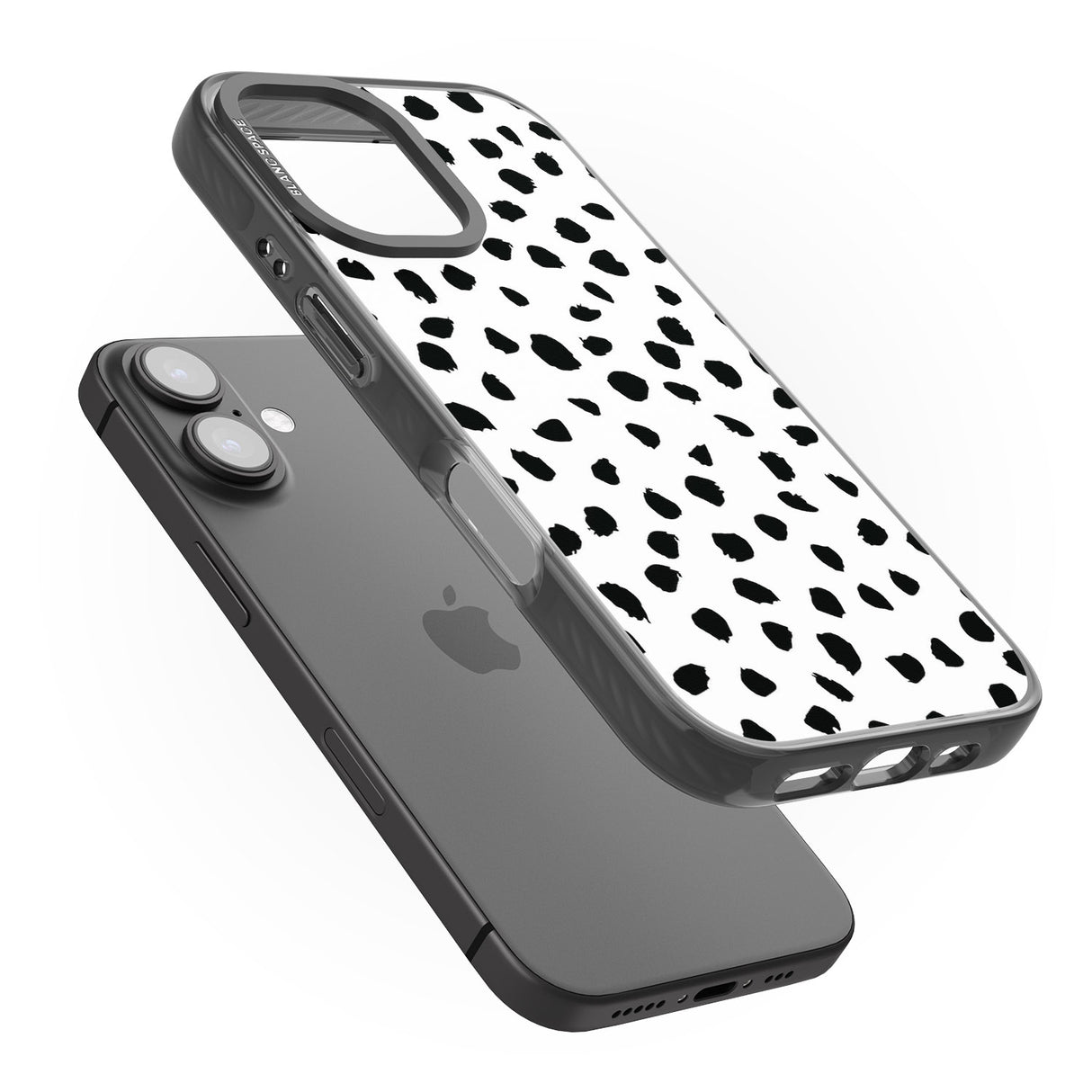 iPhone 16 Pro Max Dalmatian Print Black Impact Phone Case