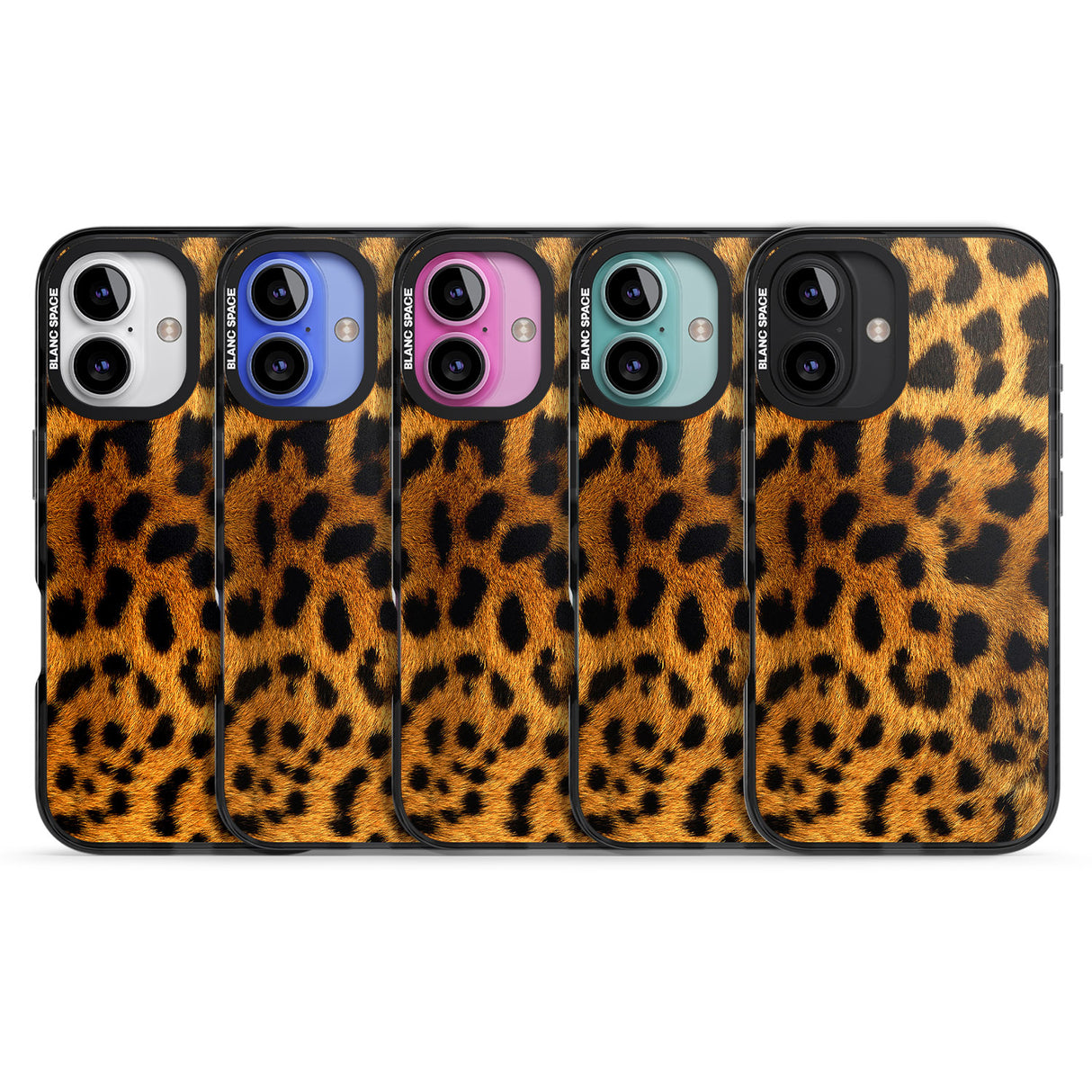 iPhone 16 Pro Max Leopard Print Black Impact Phone Case