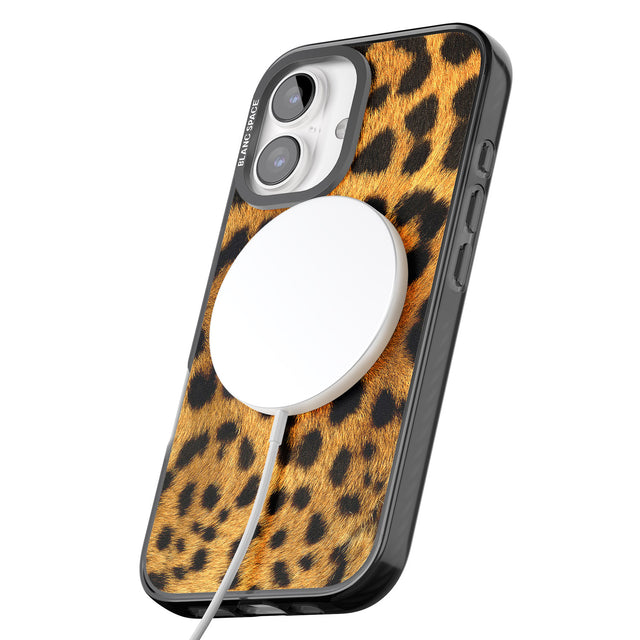 iPhone 16 Pro Max Leopard Print Black Impact Phone Case