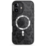 iPhone 16 Pro Max Black Tiger Roar Pattern Black Impact Phone Case