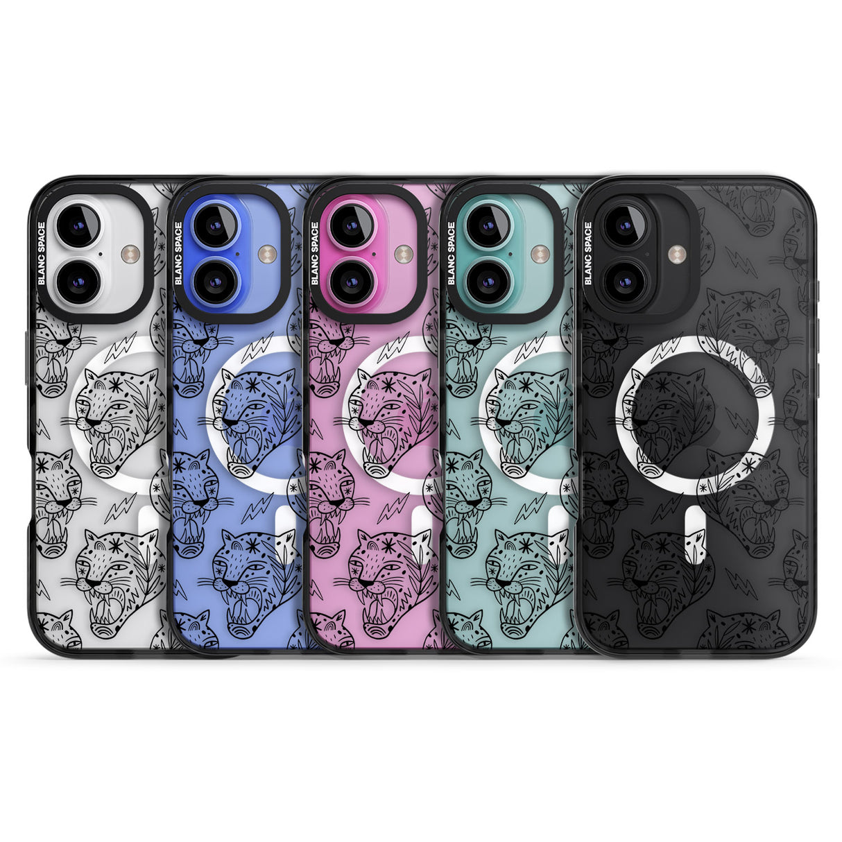 iPhone 16 Pro Max Black Tiger Roar Pattern Black Impact Phone Case