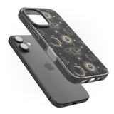 iPhone 16 Pro Max Large Suns, Moons & Clouds Astrological Black Impact Phone Case