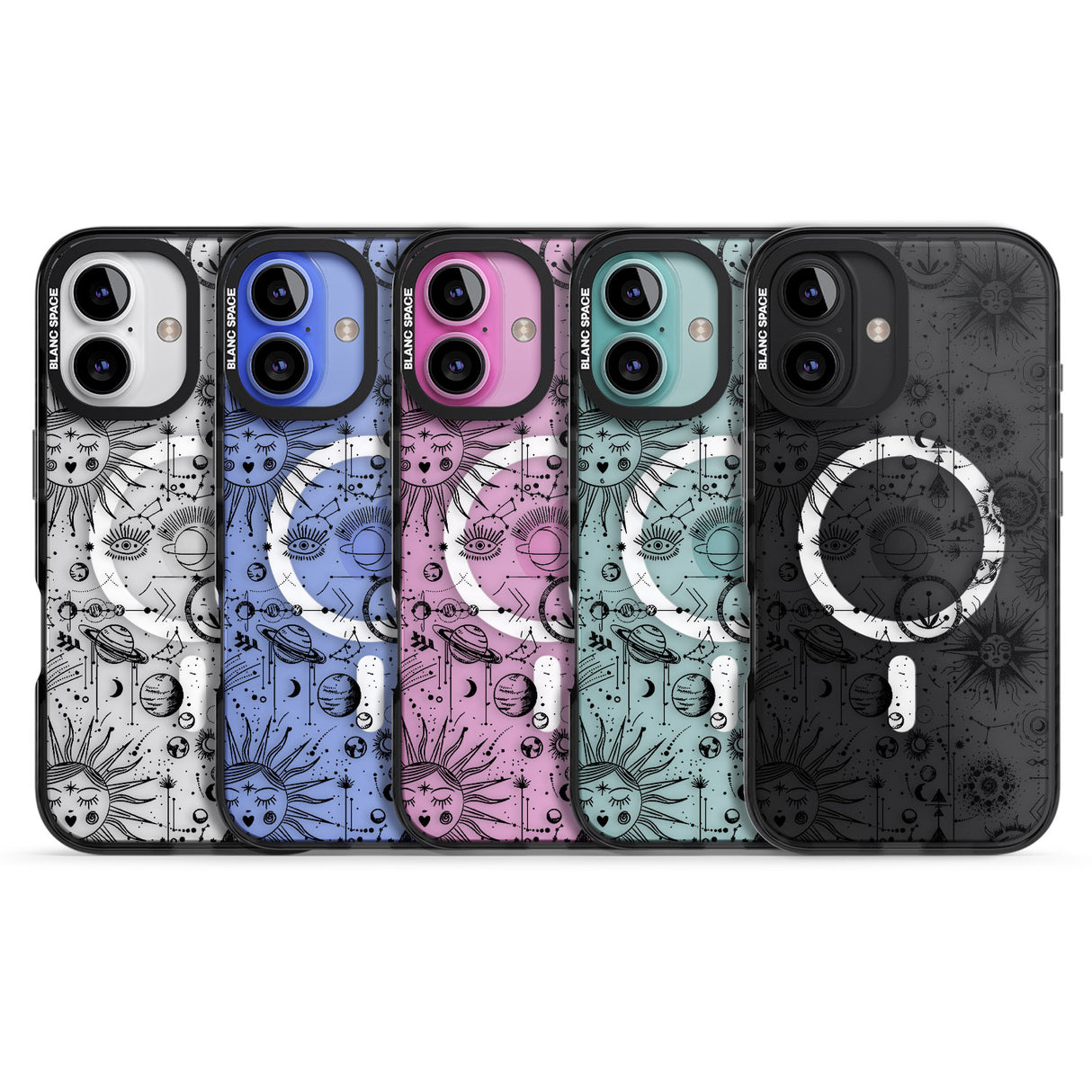 iPhone 16 Pro Max Suns & Planets Vintage Astrological Black Impact Phone Case